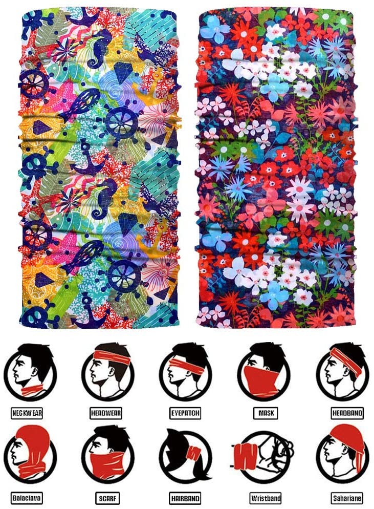 Silk Gaiter Dye Face Tubular Cover Neck Tube Bandanas