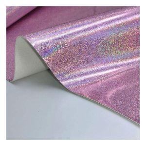 Pu Holographic Leather Little Grain Embossed Synthetic Artificial Faux Shoes