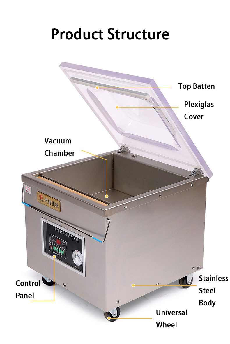 DUOQI DZ-450 Table Type Single Chamber Vacuum Packer for Small Food Items 46000 mm Size