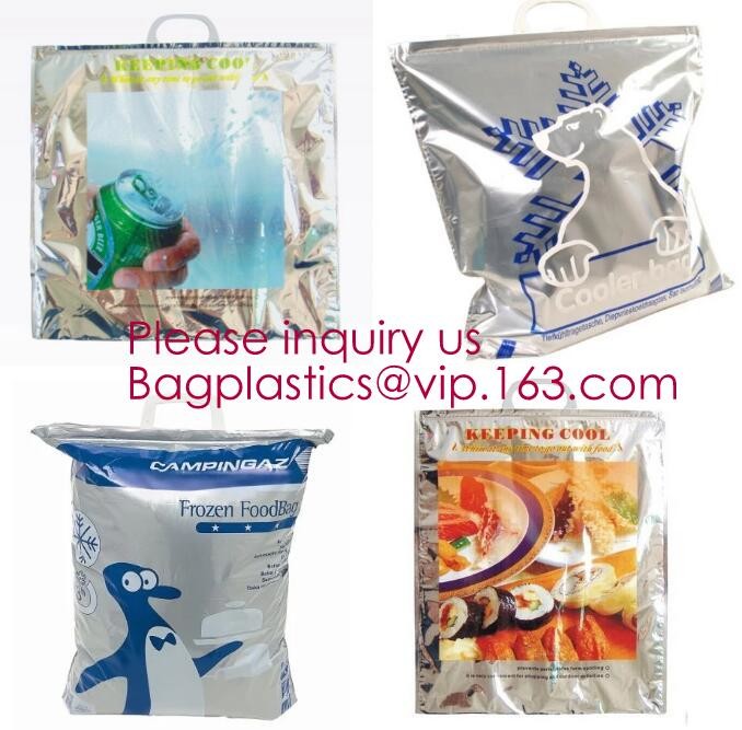 Aluminum Foil Food Use Disposable Cooler Bag Insulated Thermal Bag Organizer Storage Frozen Lunch Bag bagease bagplastic