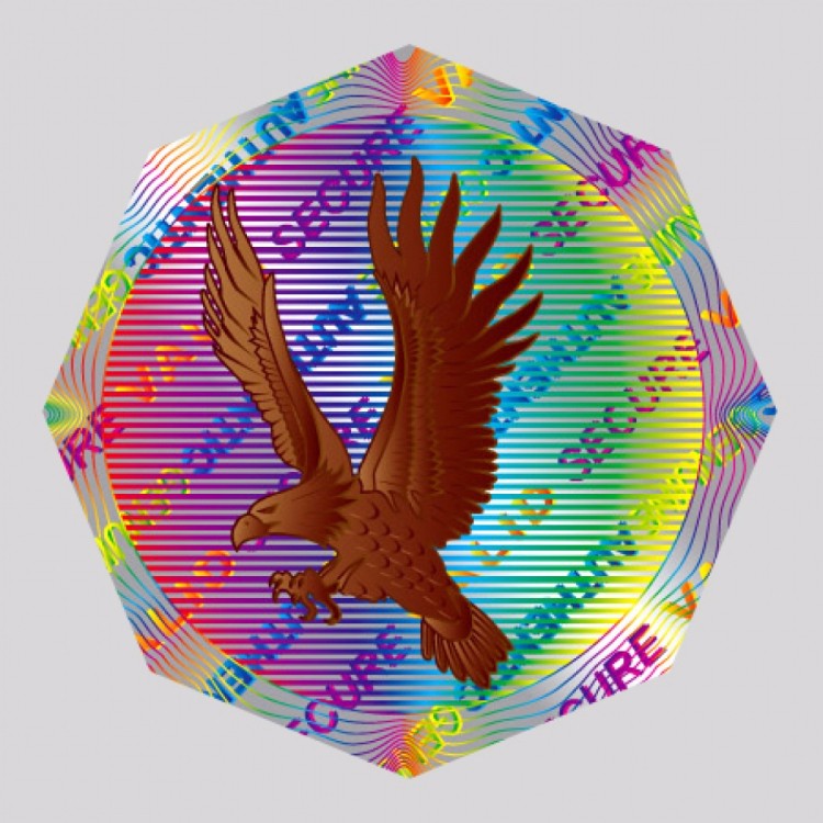 Round Shape Security Hologram Stickers , Genuine Hologram Stickers