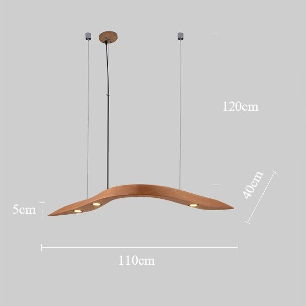 Modern Designer Solid Wood Chandelier Simple Art Decor Restaurant Long Chandelier(WH-MI-400)