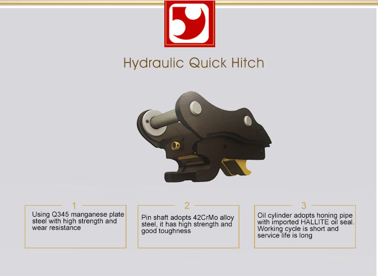 Excavator Hydraulic Double insurance Tilting type Quick Hitch