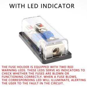 2 Way Car Fuses Box Holder 8GA Input Output AFS Mini ANL Fuse Block for 60A Fuse