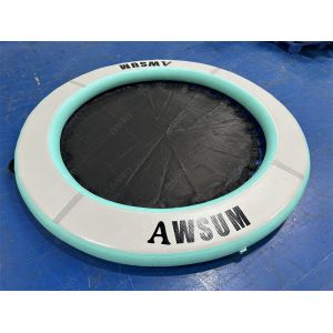 Swimming Pool Round Pool Float Island Folded Inflatable Water Hammock With Mesh