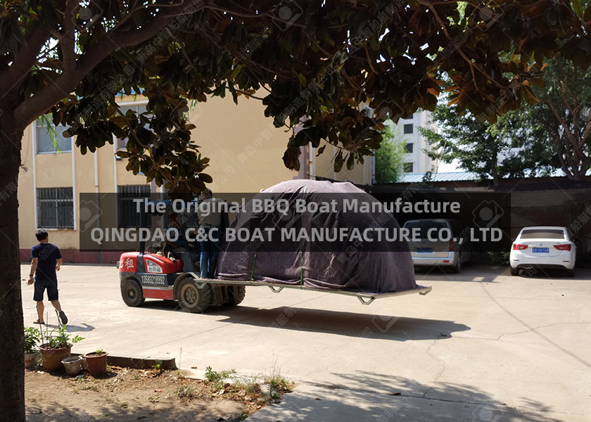 1550kgs Load Diameter 350cm Foldable HDPE BBQ Boat