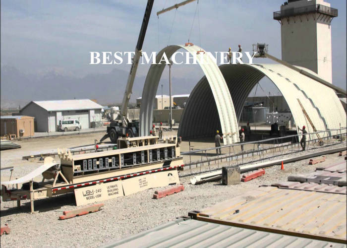 Trapezoid Long K Span Cold Roll Forming Machine For No Girder Curving Roofing Sheet