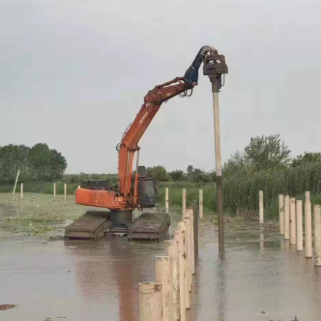 Excavator-Mounted Sheet Pile Driver – 32Mpa Working Pressure & High Piling