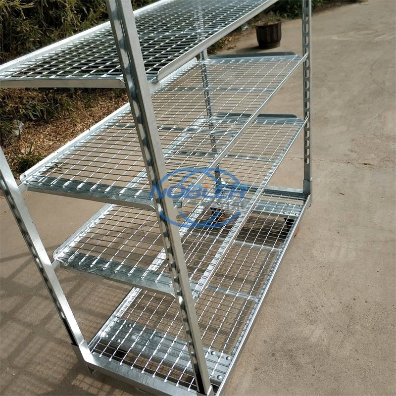 Greenhouse Metal Dutch Danish Flower Trolleys Cart for Display Transport