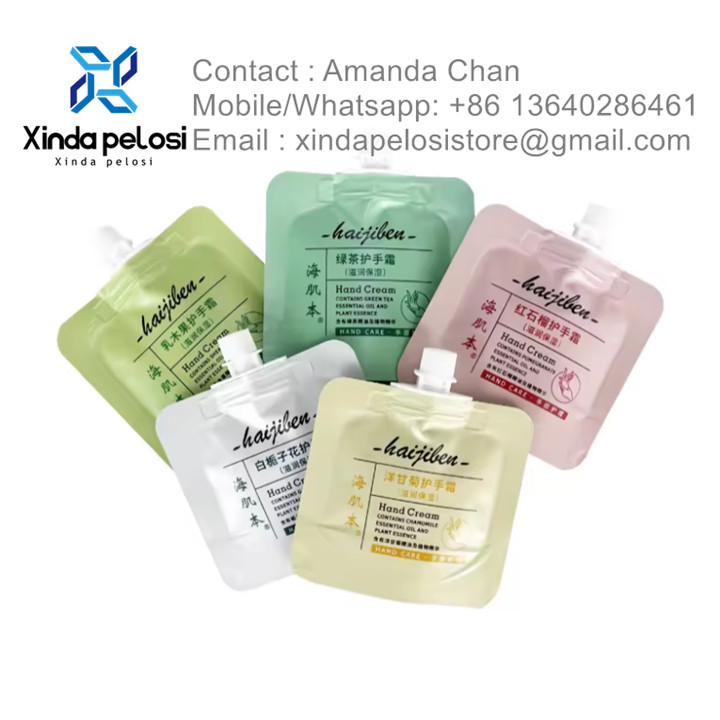 Travel Portable Spout Pouch Plastic Bags For Cosmetic Cream And Shampoo Packaging For Sale