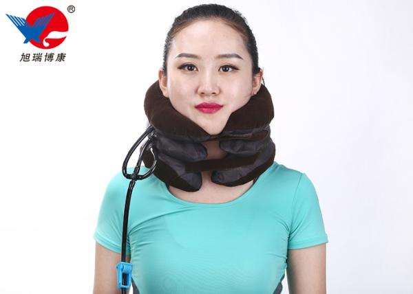 Free Size Black Cervical Traction Collar Encrypted Knitted Full Elastic Flannel