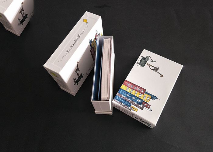 Colorful Pattern Printing Rigid Box With Lid Booklet Books Packaging Sliding Drawer