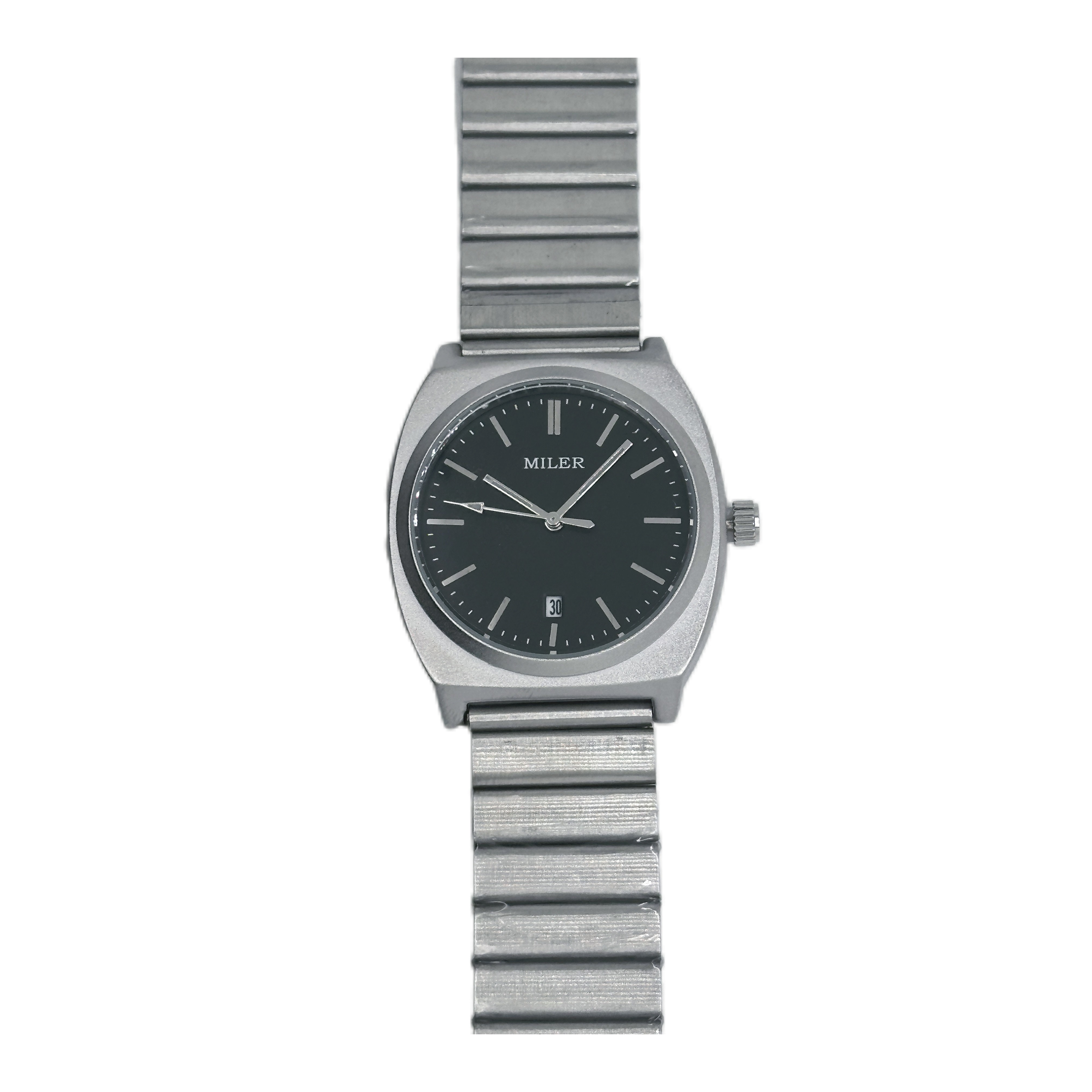 Stainless Steel Strap Watch With Digital Display And Quartz Movement
