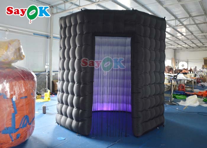 Black PVC Coated Blow Up Photo Booth 360 Photo Booth Enclosure