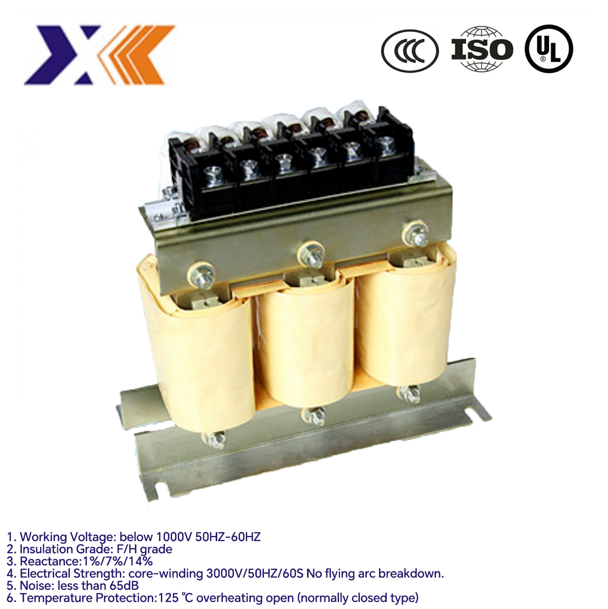 Energy-saving Three-phase Electric Reactor for Home Appliance D/C 380V/400V/660V/690V