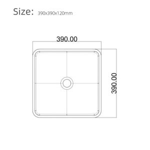 Square Concrete Wash Basin With Matte Finish Without Overflow