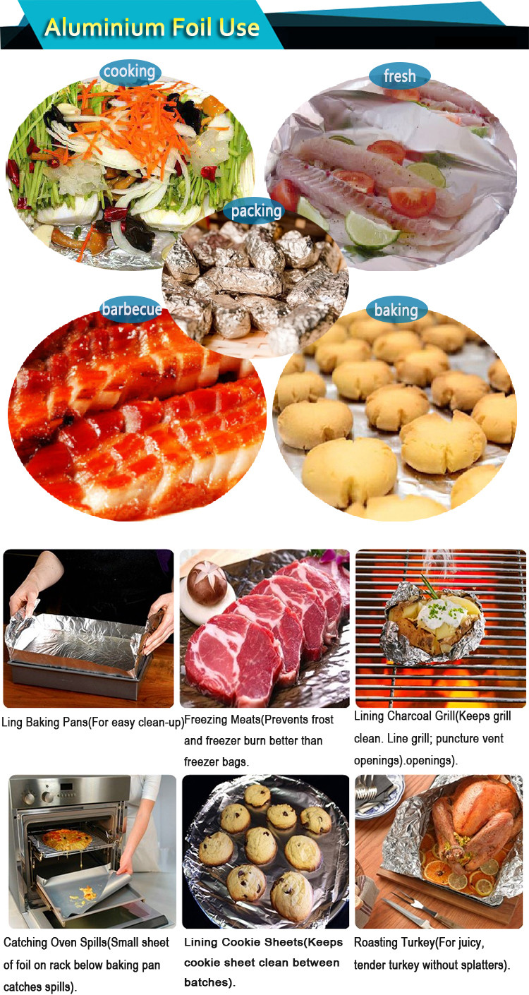 8011 Grade 99.7% 10cm Catering Aluminium Foil Roll For Household