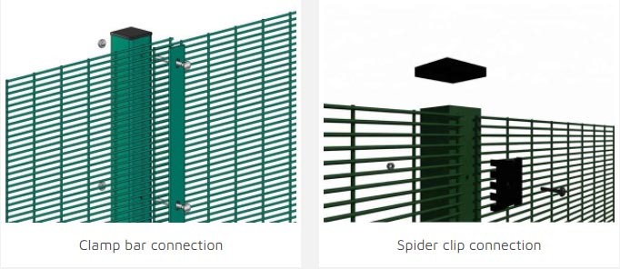 60 × 60 Mm Post Pressed 358 Security Fence Horizontal V Shaped Beams