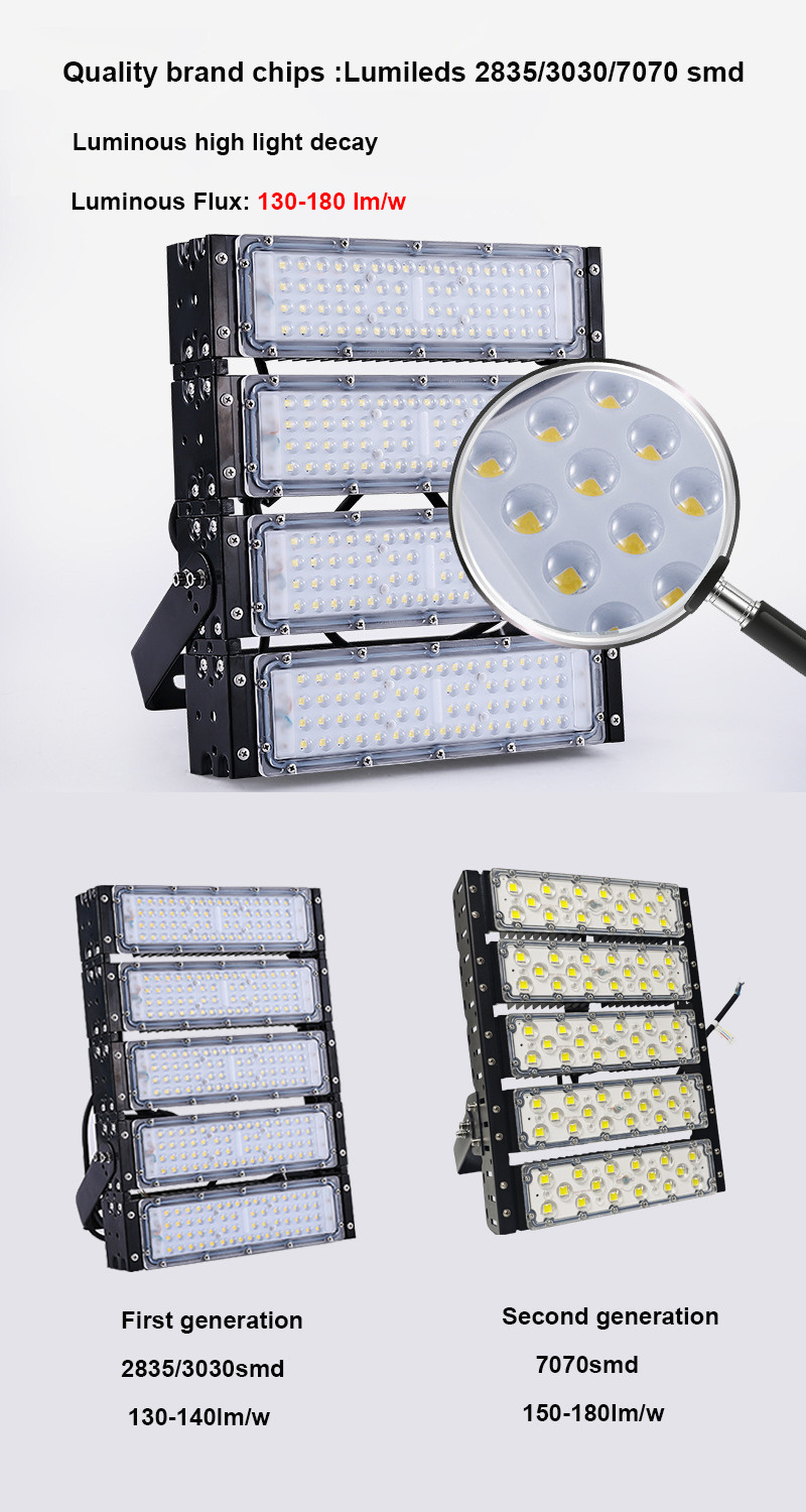 Waterproof Ip65 Stadium Field LED Flood Lighting Lights 250 Watt 400 Watt 600w 800w