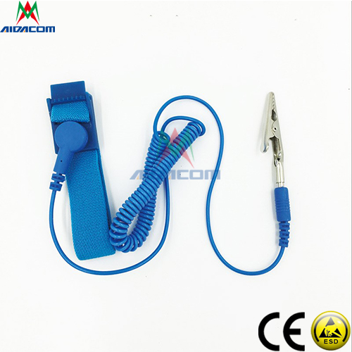 Blue Black 7MM Snap 1M5% ABS ESD Wrist Strap
