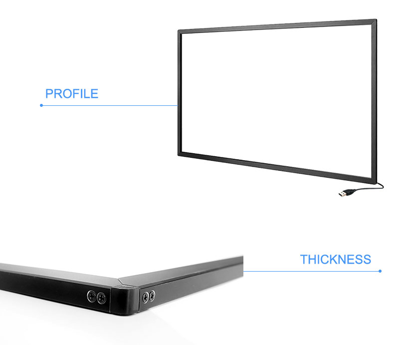 20 Points YCLTOUCH 65 Inch Ir Multi Touch Frame Customized Size