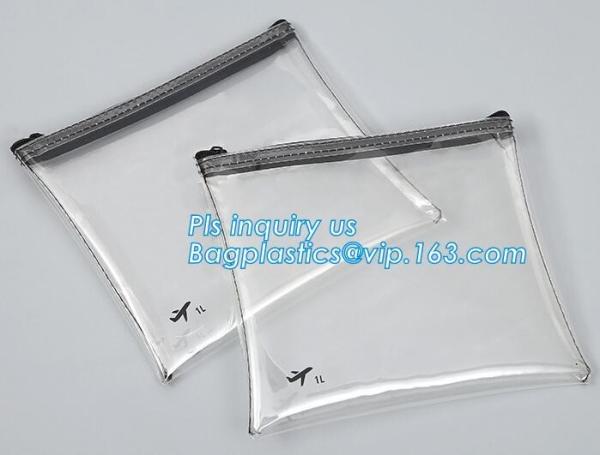 Custom logo EVA slider zipper makeup brushes packing bag, slider zipper bag