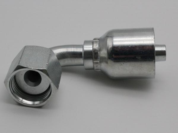 Female ORFS Swivel 45 Elbow Hydraulic Fitting Forged Stainless Steel Material