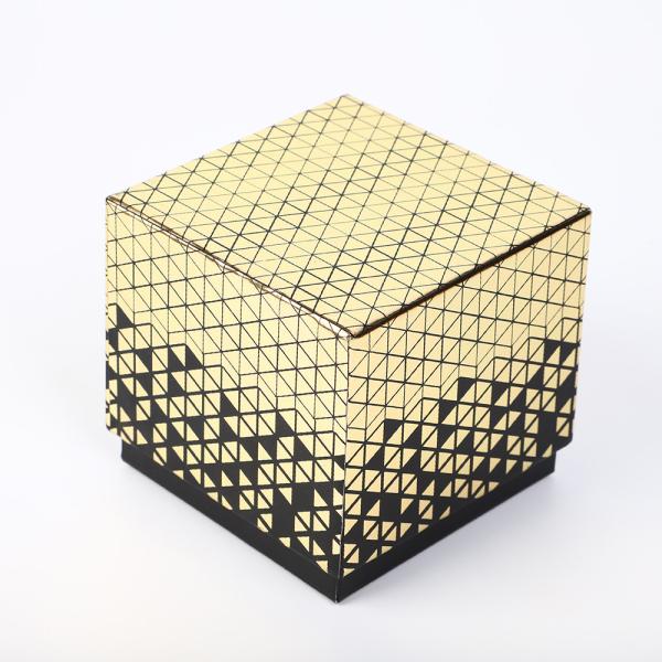 Gold Foil Personalised Leather Watch Box Two Pieces Rigid Paper With Pillow