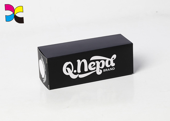 Simple Custom Packaging Boxes Black Color Foldable Matte Paper Lamination