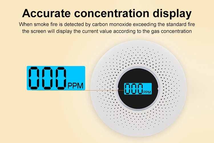 Smoke And Carbon Monoxide Detector Alarm Sensor Home Security Smoke Alarm Whit AA Battery