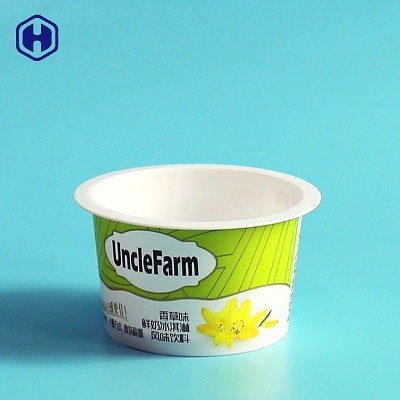 PP Plastic Disposable Ice Cream Cups Aluminium Plastic Foil Sealing