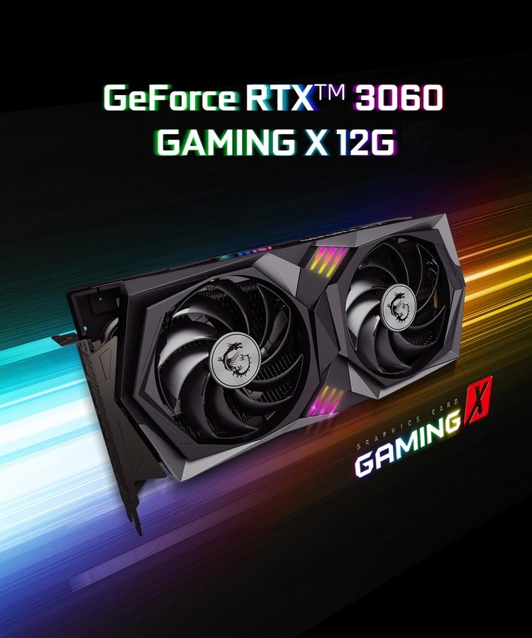 Dual fans MSI RTX 3060 Z TRIO Nvidia Gaming Graphics Cards 12GB Nvidia Graphics Card