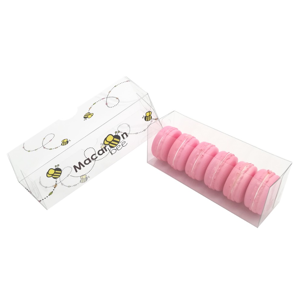 Plastic PVC PET candy cookie custom 6pcs macaron packing gift packaging box Wholesale