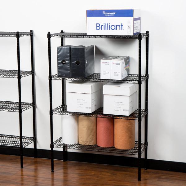 OEM Paper Divider Commercial Wire Racks Adjustable Storage Shelving 14"X 30"X 42