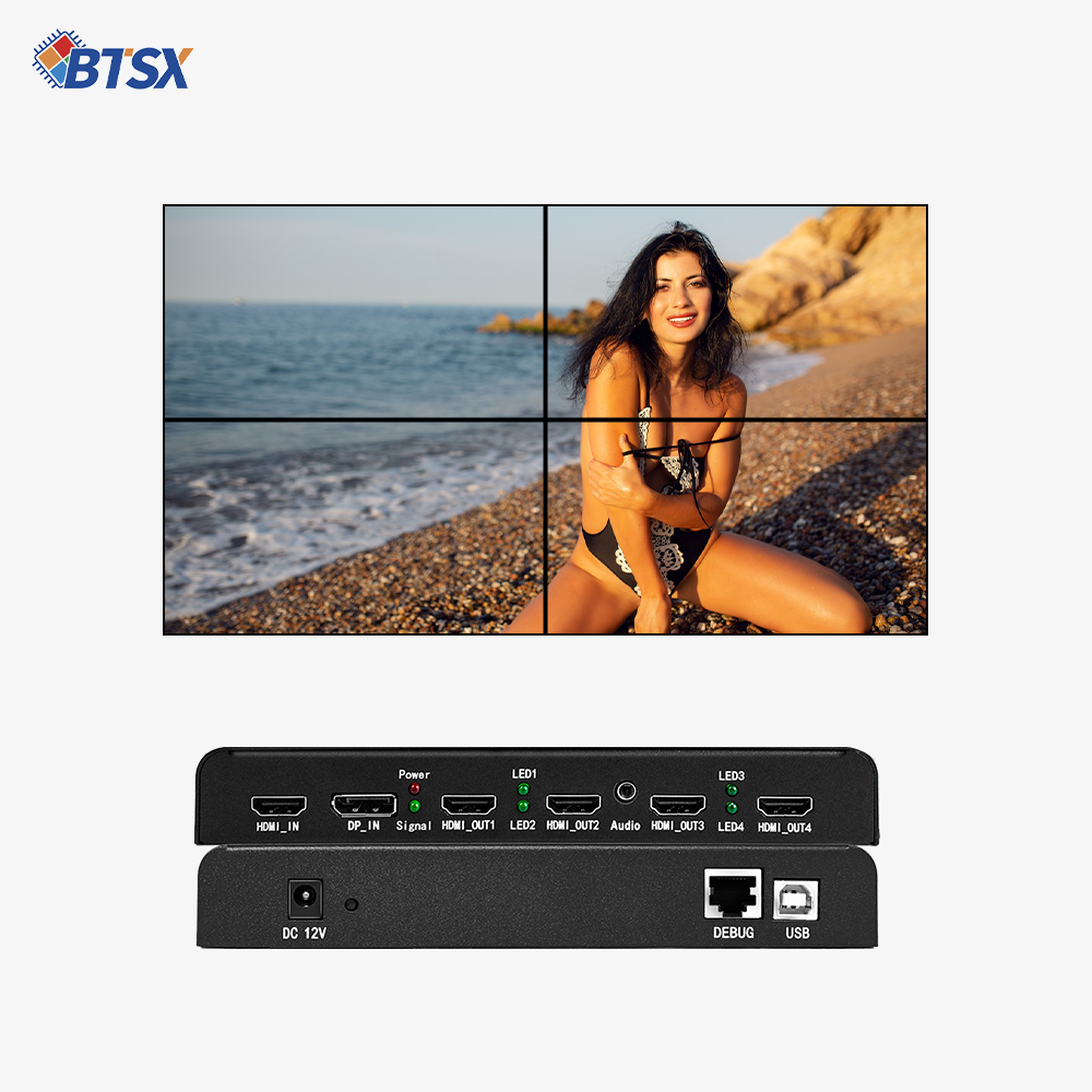Bitvisus 1X4 & 1X3 4K Multi-Screen Splicing Device EDID Programmable Video