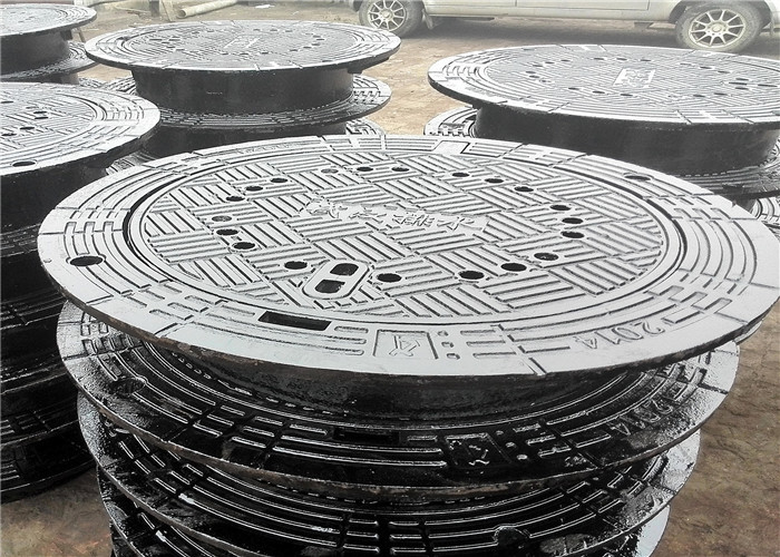 Ductile Cast Iron Heavy Duty Manhole Covers And Frames ISO9001 Certification