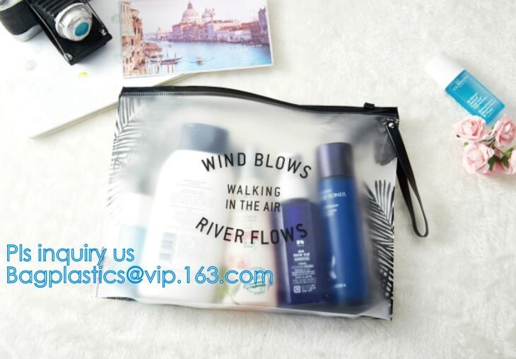 Zip lockkk bag with handle & slider, reclosable pvc clear plastic slider Zip lockkk bag, Reusable slider white small nylon cle