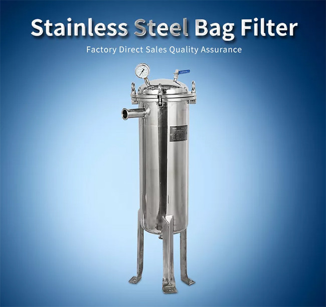 4 Inch Multi Bag Filter Housing Vessel Chemical Industry Inlet Outlet Dia DN50