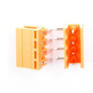 RD HT3.96R 3.96 pitch 300V 10A plug in terminal type male pin type orange color