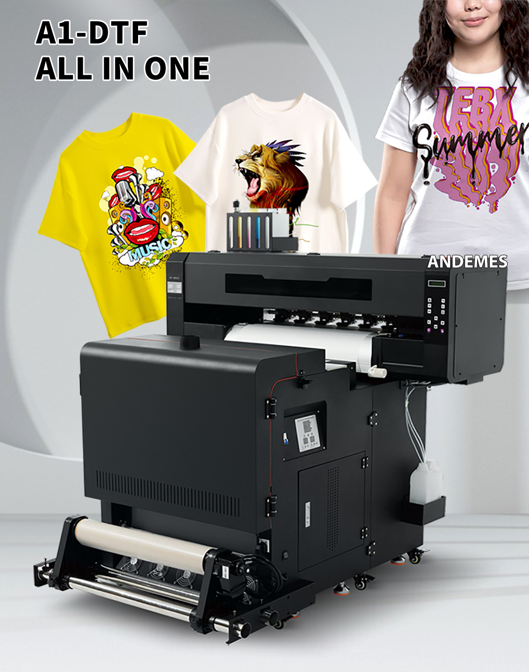 60cm Large Format All in One DTF Printer with White Ink and Automatic Paint Shaker