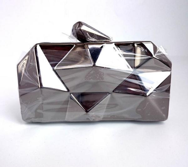 New metal diamond fashion clutch bag dinner diagonal portable shoulder bag woman