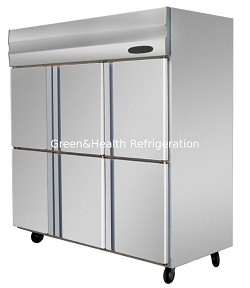 3 Layers Shelf Commercial Upright Freezer , Stainless Steel Fridge 500L 1000L