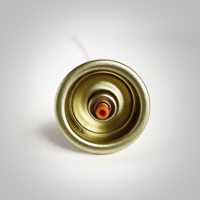 Golden Lacquered Tinplate Aerosol Can Valve For Car Care Foam Cleaner Tin Cans