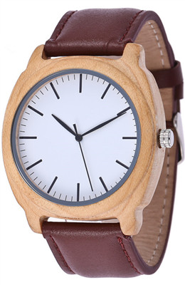 Luxury wood case watch laser line band Koa wood fold buckle steel wood watch