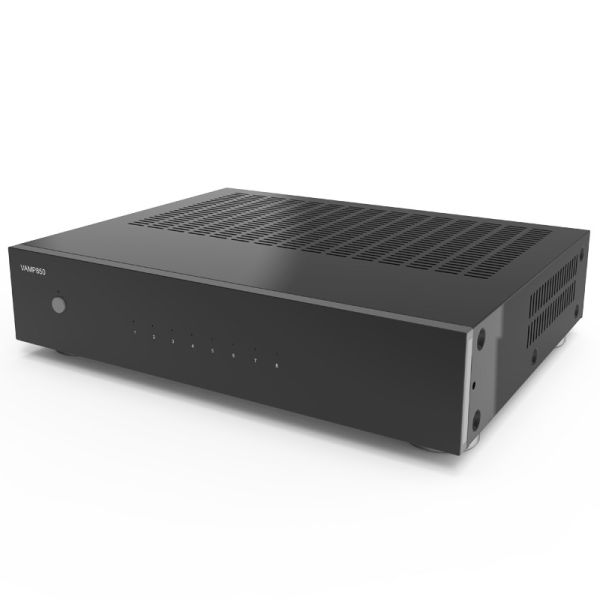 China 4 Zone 8 Channel Power Amplifier 8X50 400 Watts RMS Class D Distributed Audio Amplifier Front with Panel On/Off Buttons on sale China 4 Zone 8 Channel Power Amplifier 8X50 400 Watts RMS Class D Distributed Audio Amplifier Front with Panel On/Off Buttons on sale