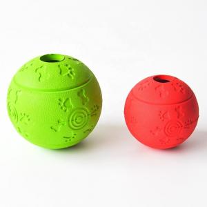  Dog Ball Pet Play Toys Natural Rubber Material Sphere Dia 10 / 7.6cm Manufactures