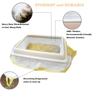 Scented And Unscented Drawstring LDPE Cat Litter Box Liners