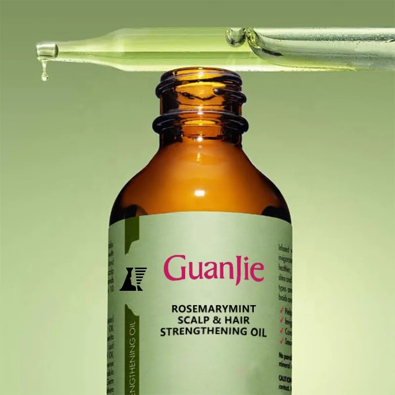 Private Label 100% Natural Hair Growth Oil Serum Rosemary Mint Scalp Strengthening Rosemary Oil Hair Growth