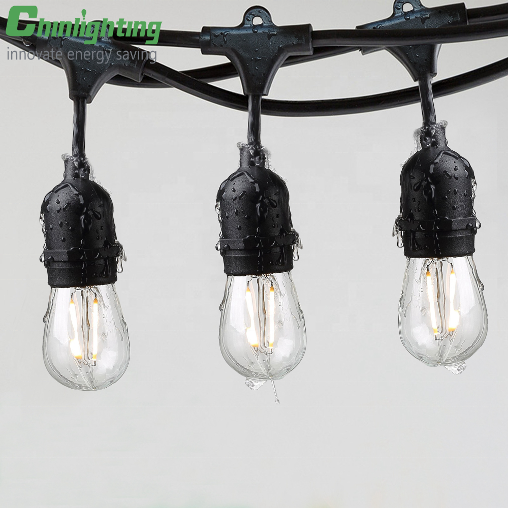 UL588 decorative filament light bulb plastic S14 light bulb for waterproof string light