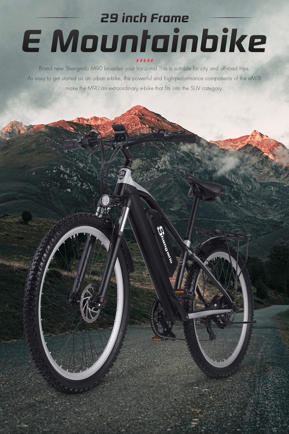 Aluminum Alloy Commuting Electric Bike 7 Speed 48V 17Ah 500W Electric City Bicycle